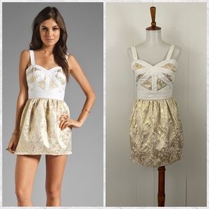 Keepsake the Label Bewildered Metallic Sleeveless‎ Mini Dress